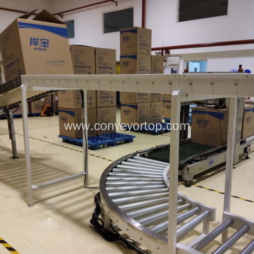 High Quality Gravity Curved Roller Conveyor System